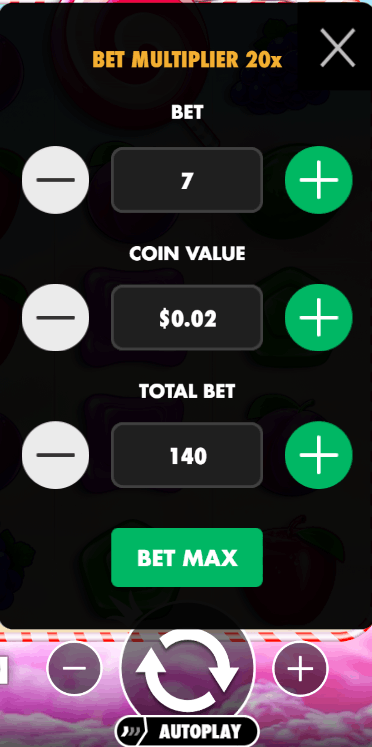 Menu Taruhan Sweet Bonanza