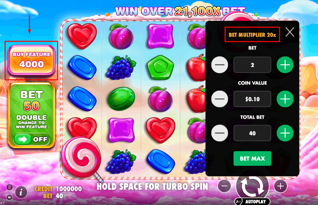 Fitur Bonus Beli Sweet Bonanza