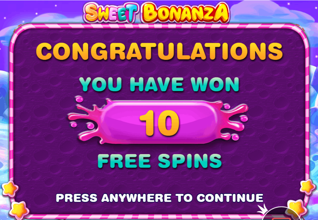Putaran Gratis Sweet Bonanza