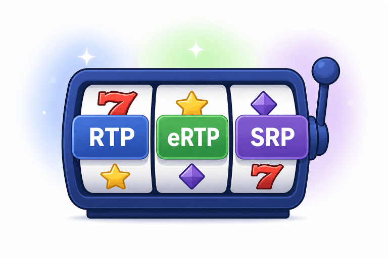 What are RTP, eRTP, and SRP in slots?
